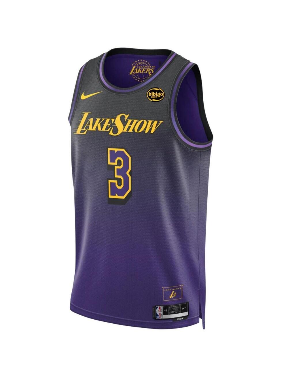 (C225) Nike NBA Los Angeles Lakers Anthony Davis #3 City Swingman Youth XL